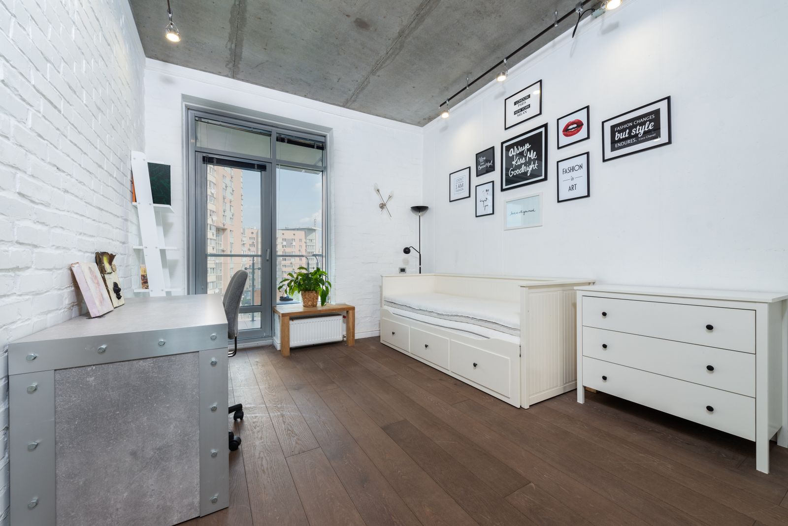 Wren Row Residences: work-from-home corner, two-bed plan